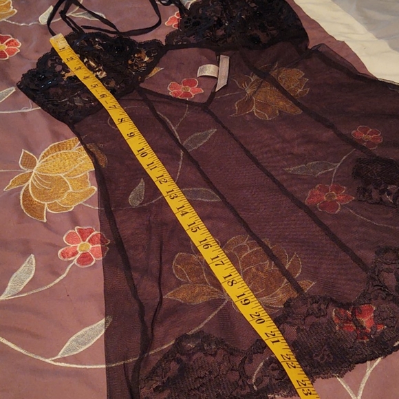 Victoria's Secret Black Mesh Sequin Embellished Set S - Picture 8 of 13
